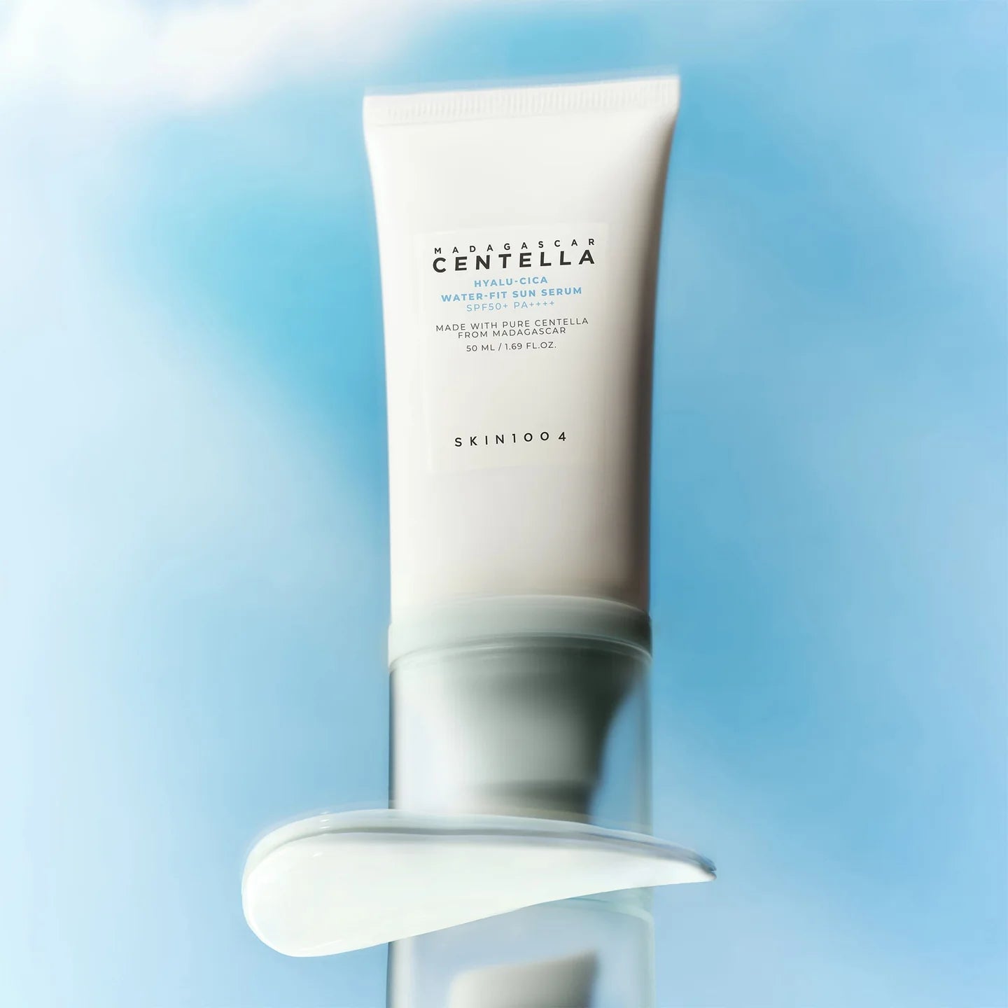 SKIN1004 Hyalu-Cica Water-Fit Sun Serum SPF50+ PA++++ || Broad Spectrum UV Protection with Hyaluronic Acid & Centella | Korean Skincare (50ml / 1.69 fl. oz.)