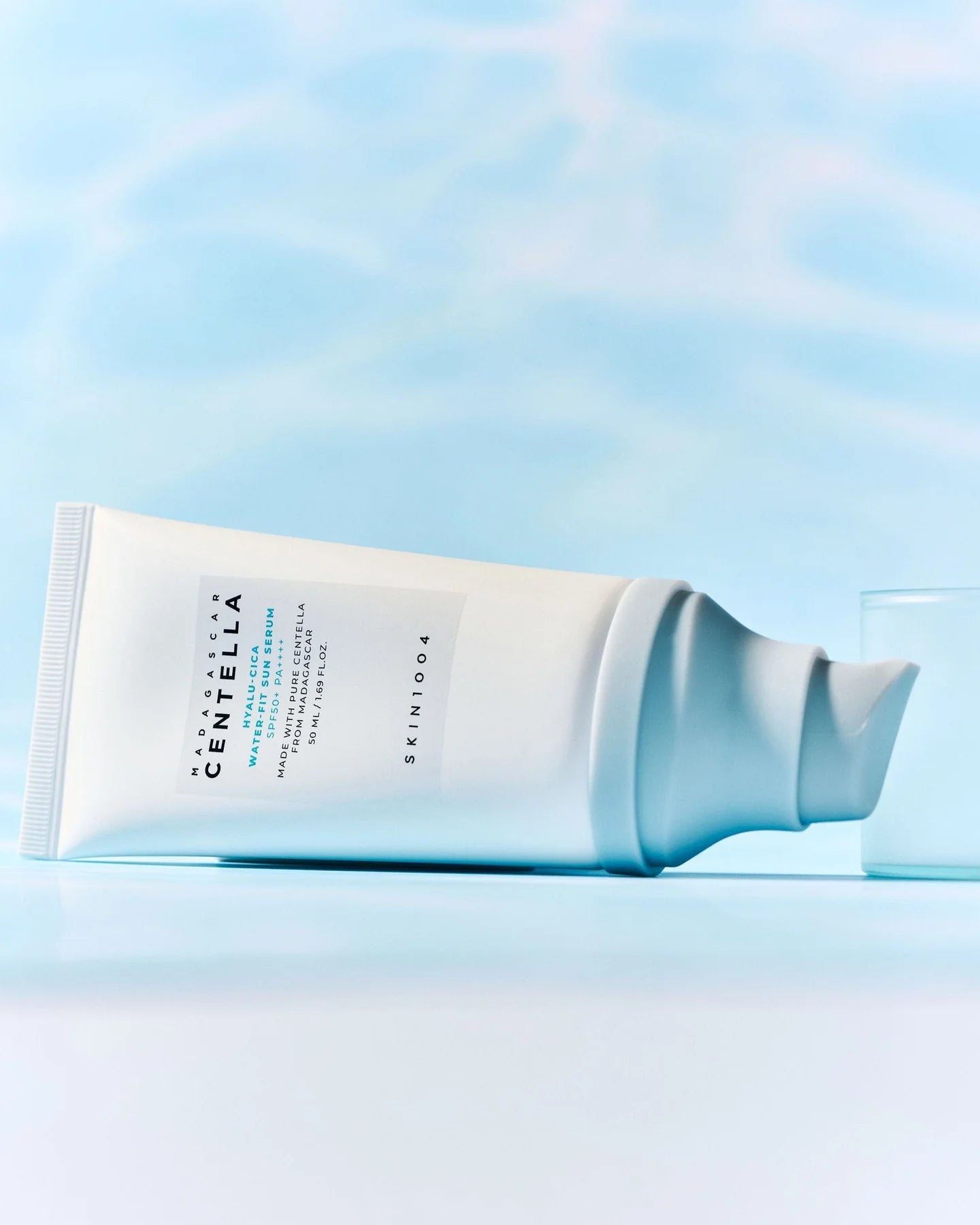 SKIN1004 Hyalu-Cica Water-Fit Sun Serum SPF50+ PA++++ || Broad Spectrum UV Protection with Hyaluronic Acid & Centella | Korean Skincare (50ml / 1.69 fl. oz.)